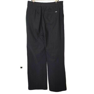 Vuori Pants Womens L Black Meta Wide Leg Center Seam Pockets Zip Work Trousers